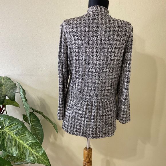 Chicos Travelers Jacket Women Medium Size 1 (8-10) Slinky Button Up w pockets - Picture 3 of 10